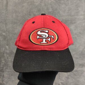 VINTAGE San Francisco 49ers Logo Hat Cap Snapback YOUTH Boys Red Football Sports